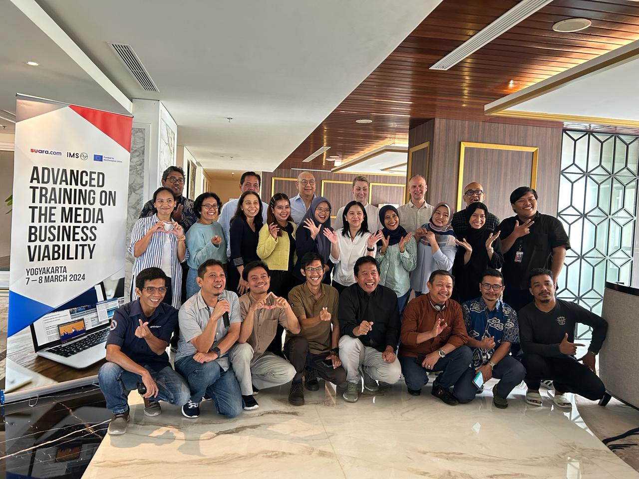 Peserta Advance Training for The Media Business Viability yang digelar digelar Suara.com dan Internasional Media Support (IMS) dengan mendapat dukungan European Union (EU).